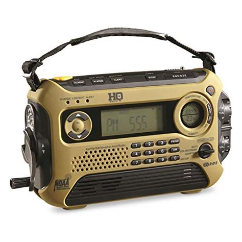 HQ ISSUE Digital Multi-Band Solar Powered, Weather Radio and Emergency Radio with Emergency ...