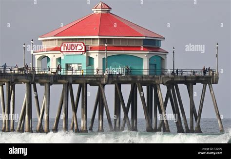 Huntington Beach Pier Stock Photo - Alamy