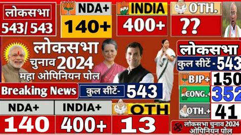 Loksabha Election Maha Sarwe Opinion Poll Loksabha Chunav Exit Poll Bjp