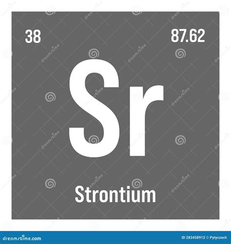 Strontium Sr Periodic Table Element Stock Vector Illustration Of Science Periodic 283458912