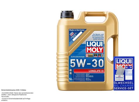 Mahle Controllo Set L Liqui Moly Longlife Iii W Per Ford Messa