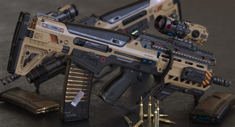 ArtStation - BULLPUP RIFLE DESIGN