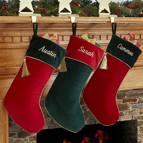 Personalized Christmas Stockings Velvet