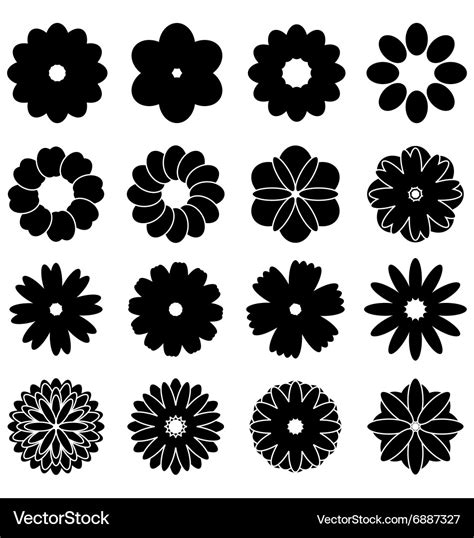 Simple flowers Royalty Free Vector Image - VectorStock