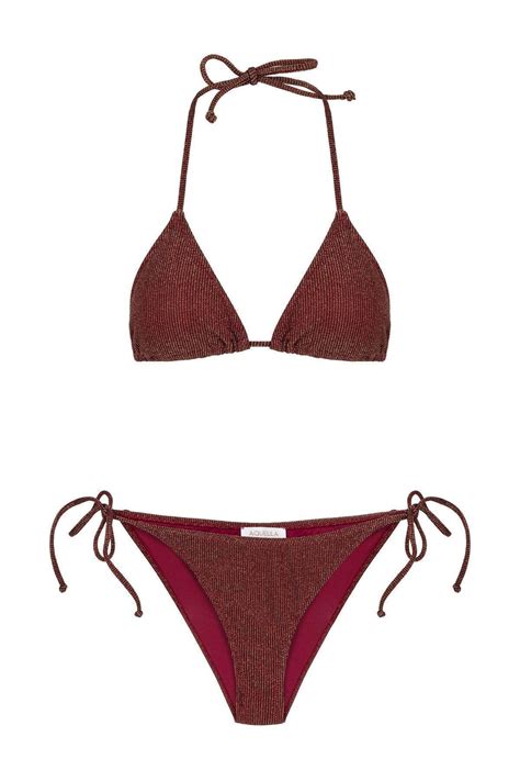 Aquella Bordo Simli Üçgen Bikini Takım Fiyatı Yorumları