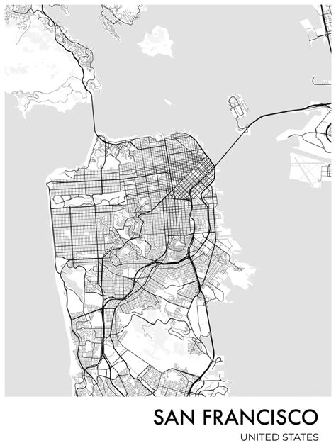 San Francisco City Map Poster