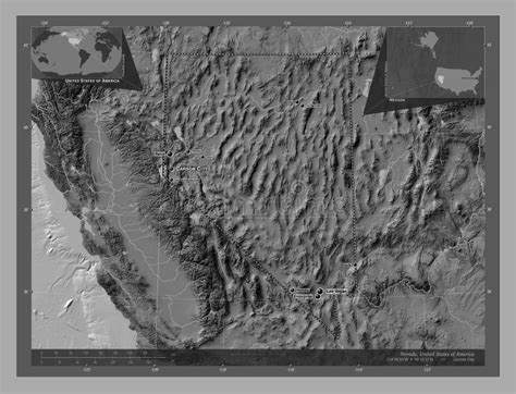 Nevada United States Of America Bilevel Labelled Points Of Ci Stock