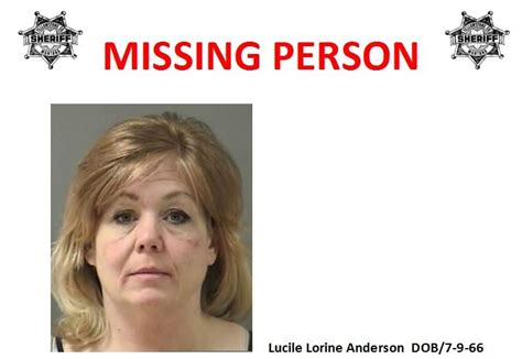 Missing Person Lucile Lorine Anderson Of Yellowstone County Mt Liar