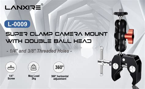 Amazon Lanxire Super Clamp Camera Mount With Double Ball Head