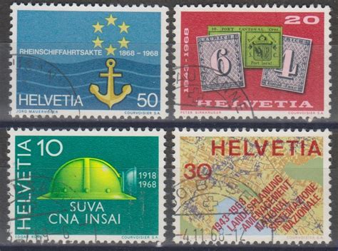 Suisse Commémoratifs Série oblitérée EUROPE Timbres Feuillets