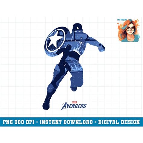 Marvel Avengers Game Captain America Silhouette Fill png, su - Inspire ...