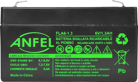 Informatica Batteria Lead Acid Agm V Ah Ah Al Piombo Ricaricabile