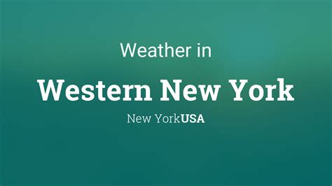 Weather for Western New York, New York, USA