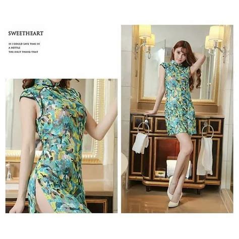 Jual L Lingerie Cheongsam Flower Chinese Costume Cosplay Shopee Indonesia