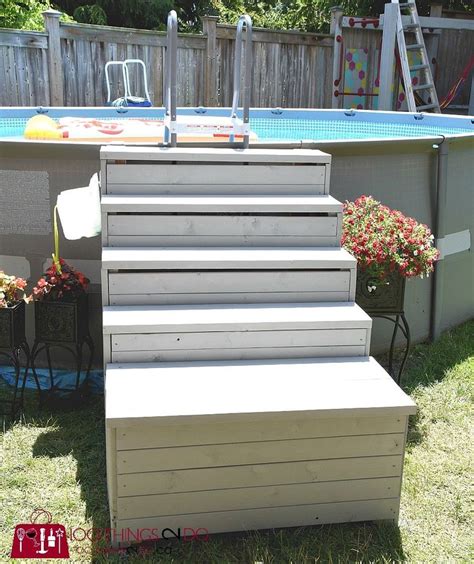 Diy Above Ground Pool Ladder - DIY Above ground pool ladder / stairs ...