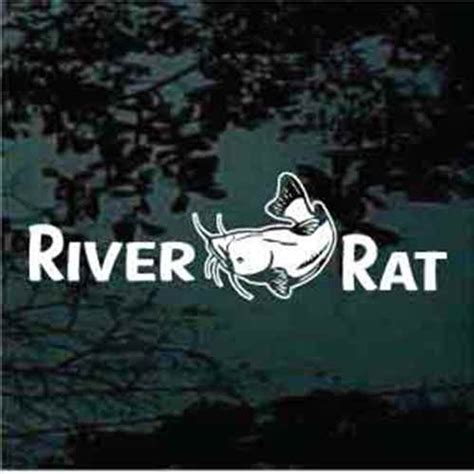 River Rat Catfish Car Decals & Window Stickers | Decal Junky