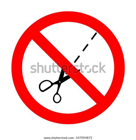 No Scissors Sign Illustration Vector De Stock Libre De Regalías