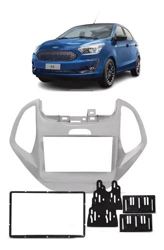 Moldura Painel Dvd Mp Din Ford Ka Ka A Prata