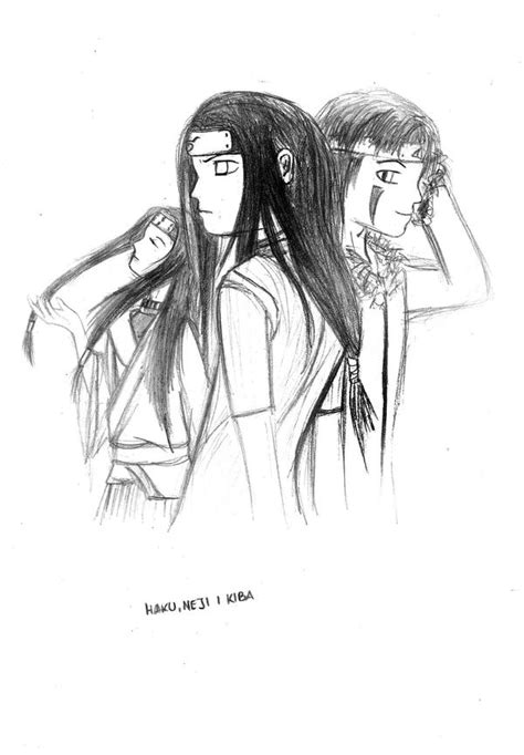 Haku, Neji and Kiba by klaudiajapan on DeviantArt