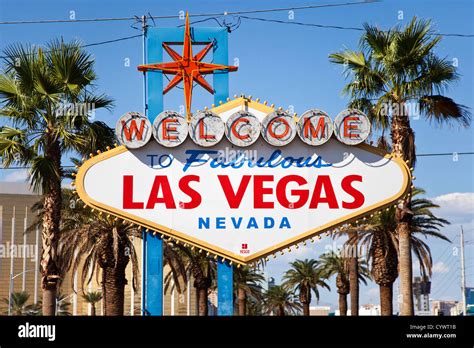 The Famous Welcome To Las Vegas Sign Stock Photo Alamy