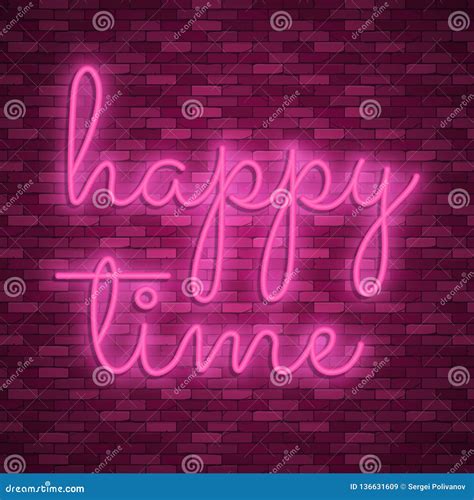 Neon Light Lettering Stock Vector Color Design Stock Vector