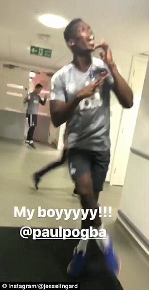 Man Utd Star Paul Pogba Dances For Joy At Training Ground Daily Mail