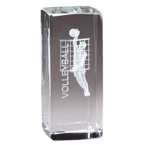 Collegiate Series Glass Volleyball M Wilson Trophy