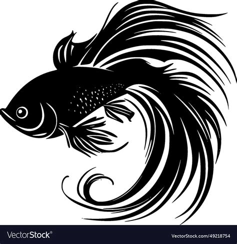 Fish - black and white Royalty Free Vector Image