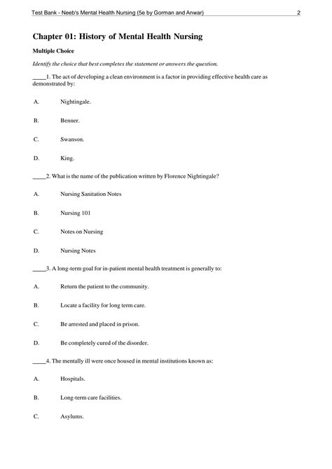 SOLUTION Neeb Mental Health Test Bank Studypool