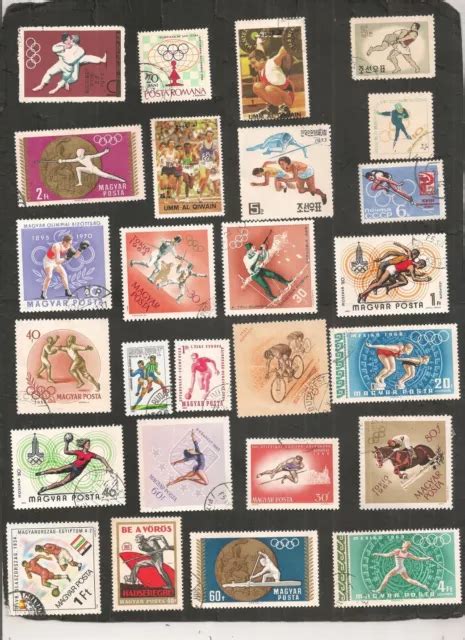 Jeux Olympiques Sports Du Monde Lot De 26 Timbres Eur 4 50 Picclick Fr