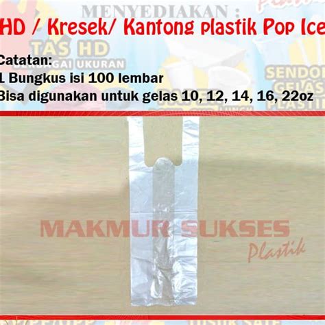 Jual HD Kresek Kantong Plastik Gelas Pop Ice All Size Shopee