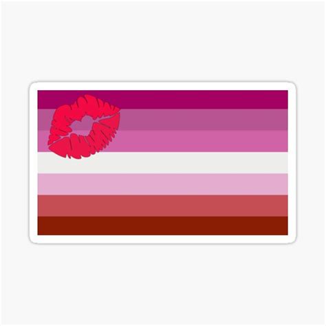 Lipstick Lesbian Pride Flag Lgbtq Gay Pride Sticker By