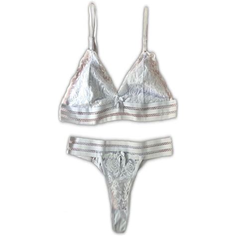 Conjunto Sutiã sem Bojo e Calcinha Fio Dental Conjunto Lingerie