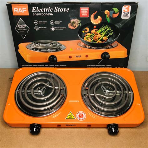 Electric Stove Double For Cooking Hot Plate Heat Up In Just 2 Mins Easy To Clean 2000W