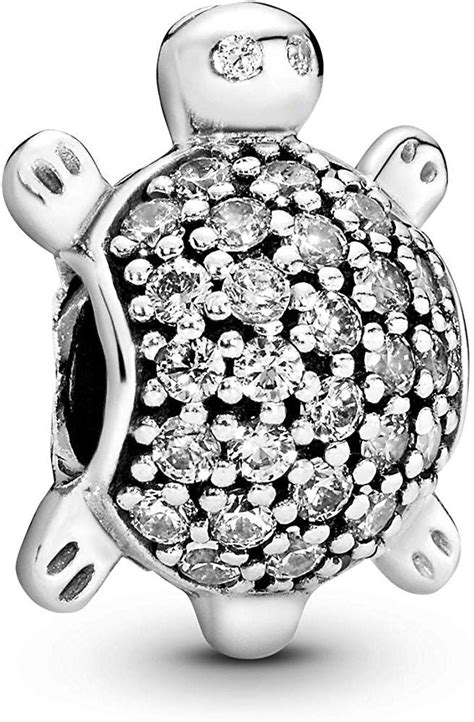 Pandora Jewelry Pavé Sea Turtle Charm In Sterling Silver