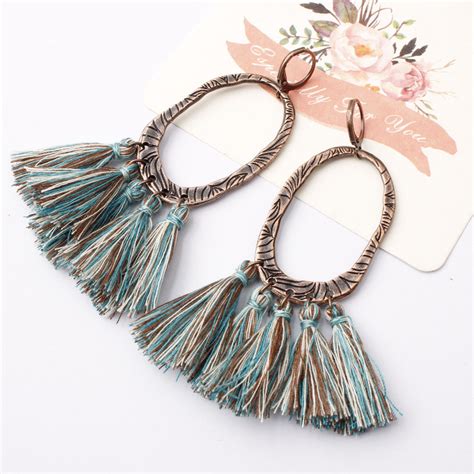 2020 New Design Bohemia Style Tassel Earrings Long Tassel Fringe Dangle