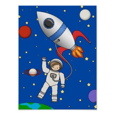 Astronaut Posters And Prints Zazzle Outer Space Posters Space Poster