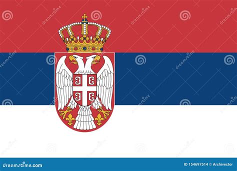 Serbia Flag in Official Colors and with Aspect Ratio of 2:3. Stock ...