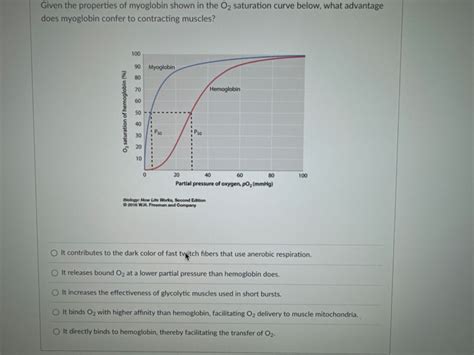 Given The Properties Of Myoglobin Shown In The O2 Saturation Curve