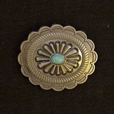 Sw Oval Screw Back Antique Nickel Concho With Turquoise Etsy