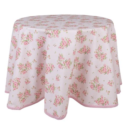 Swr Nappe Cm Rose Coton Roses Rond