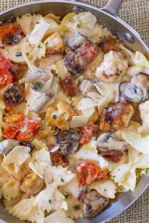 The Cheesecake Factory Farfalle With Chicken And Roasted Garlic Is A