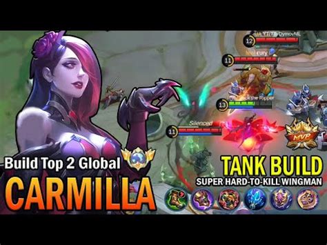 CARMILLA TOP GLOBAL GAMEPLAY TANK BUILD SUPER HARD TO KILL WINGMAN