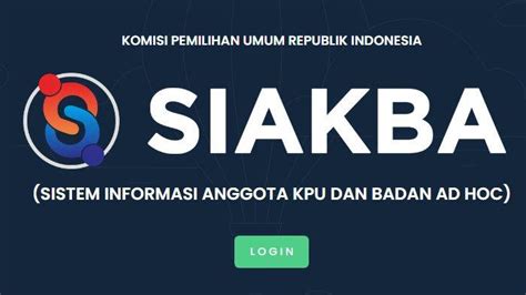 Login Dan Cara Daftar Akun SIAKBA KPU Untuk Pendaftaran PPK PPS Dan