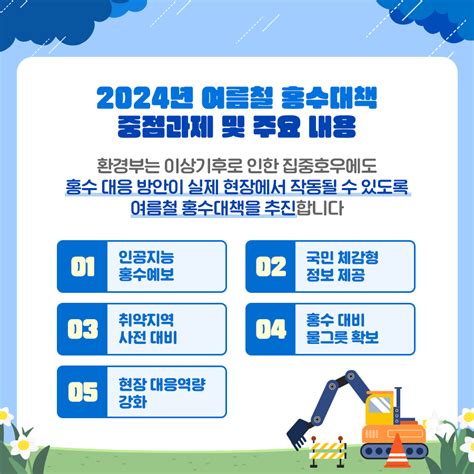 환경부 카드뉴스 2024년 여름철 홍수대책