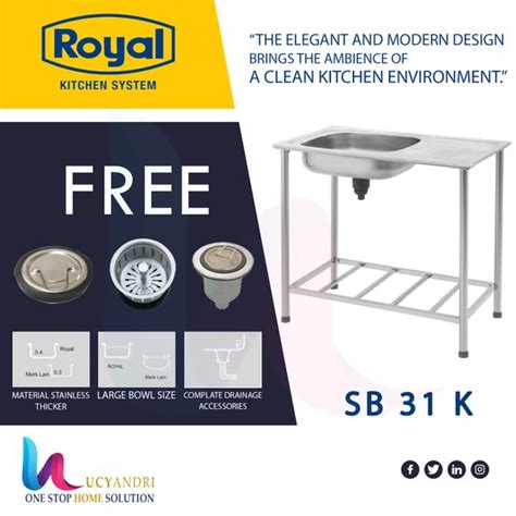 Jual Kitchen Sink Royal Sb K Meja Bak Cuci Piring Portable Kaki