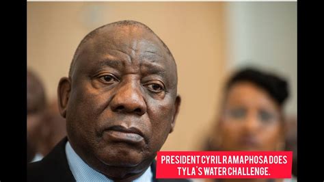 President Cyril Ramaphosa Does Tyla S Water Challenge Youtube