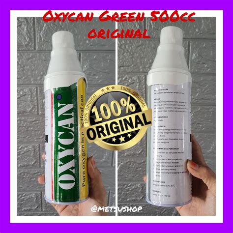 Jual Oxycan Green Oksigen Tabung Kaleng Hijau Portable 500cc Original