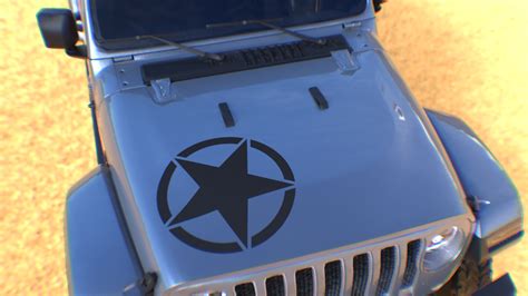 Military Star Hood Decal Jeep Wrangler, Gladiator, Bronco and More | L ...