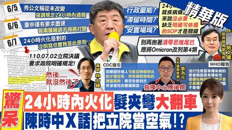 【張雅婷報新聞】陳時中改口盡速24小時內火化 網轟x話王｜扯 立院早要政院明確規定 蔡政府竟不甩 精華版 Ctitv Youtube